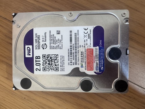 중고 WD Purple HDD 2TB 3.5인치